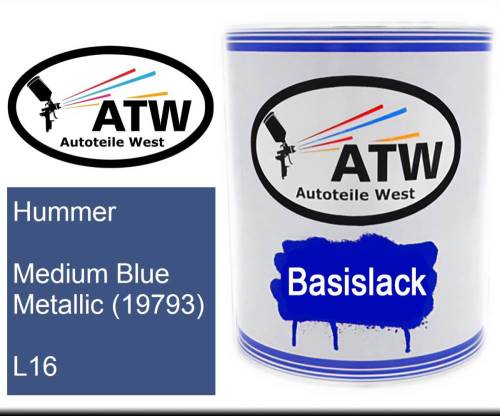 Hummer, Medium Blue Metallic (19793), L16: 1L Lackdose, von ATW Autoteile West.